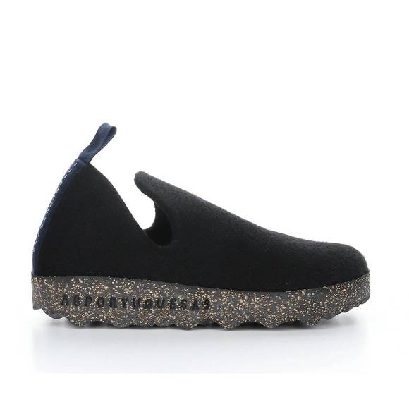 NEW ASPORTUGUESAS womens city slip on - medium width in black - Picture 3 of 6